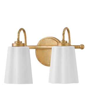 Paar 13" Two Lights Small Vanity, Distressed Brass