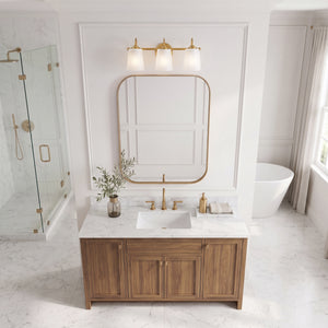 Paar 21" Three Lights Medium Vanity, Distressed Brass