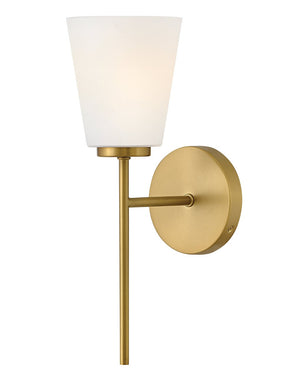 Laion 5" Medium Single Light Vanity, Lacquered Brass
