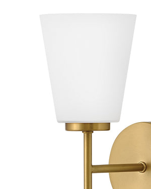 Laion 5" Medium Single Light Vanity, Lacquered Brass