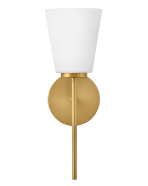 Laion 5" Medium Single Light Vanity, Lacquered Brass