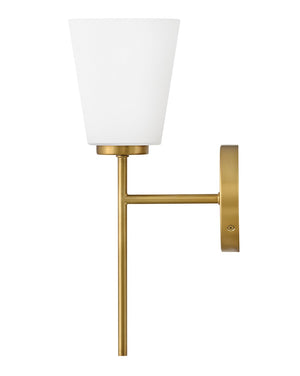 Laion 5" Medium Single Light Vanity, Lacquered Brass