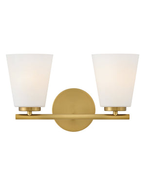 Laion 15" Two Lights Small Vanity, Lacquered Brass