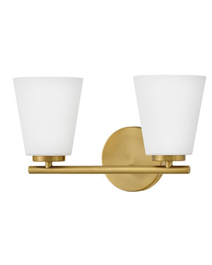 Laion 15" Two Lights Small Vanity, Lacquered Brass