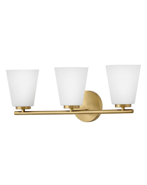 Laion 24" Three Lights Medium Vanity, Lacquered Brass