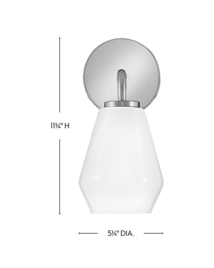 Maiel 5" Medium Single Light Vanity, Chrome
