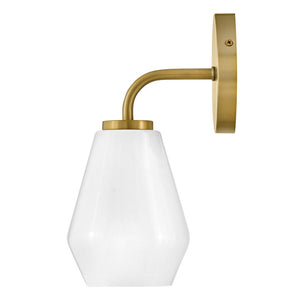 Maiel 5" Medium Single Light Vanity, Lacquered Brass