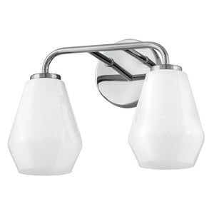 Maiel 15" Two Lights Small Vanity, Chrome