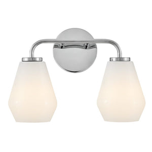 Maiel 15" Two Lights Small Vanity, Chrome