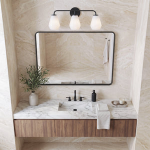 Maiel 24" Three Lights Medium Vanity, Black