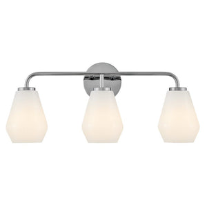 Maiel 24" Three Lights Medium Vanity, Chrome