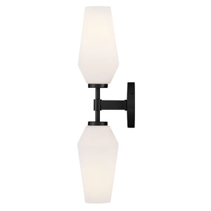 Maiel 5" Two Lights Large Sconce, Black