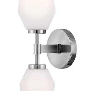Maiel 5" Two Lights Large Sconce, Chrome