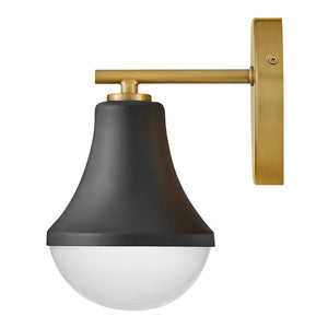 Naiel 5" Small Single Light Vanity, Black