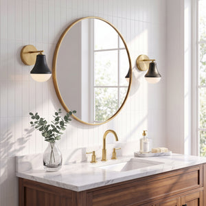Naiel 5" Small Single Light Vanity, Black