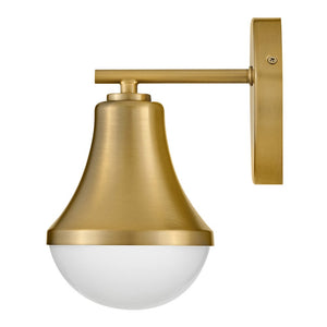 Naiel 5" Small Single Light Vanity, Lacquered Brass