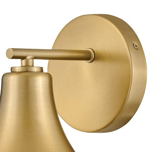 Naiel 5" Small Single Light Vanity, Lacquered Brass