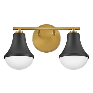 Naiel 14" Two Lights Small Vanity, Black