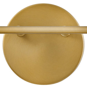 Naiel 14" Two Lights Small Vanity, Lacquered Brass