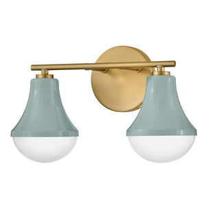 Naiel 14" Two Lights Small Vanity, Seafoam