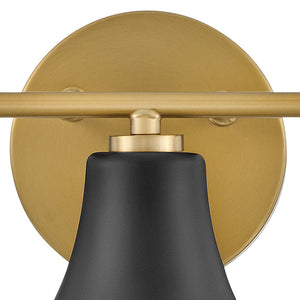 Naiel 24" Three Lights Medium Vanity, Black