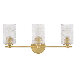 Alwyn 24" Three Lights Medium Vanity, Lacquered Brass