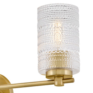 Alwyn 24" Three Lights Medium Vanity, Lacquered Brass