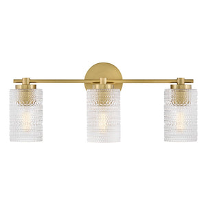 Alwyn 24" Three Lights Medium Vanity, Lacquered Brass