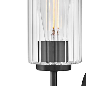Quara 5" Medium Single Light Sconce, Black