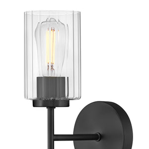 Quara 5" Medium Single Light Sconce, Black