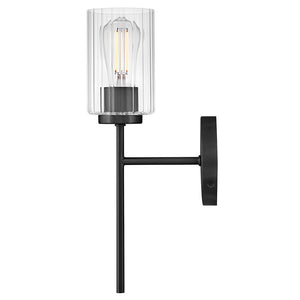 Quara 5" Medium Single Light Sconce, Black