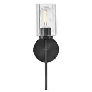 Quara 5" Medium Single Light Sconce, Black