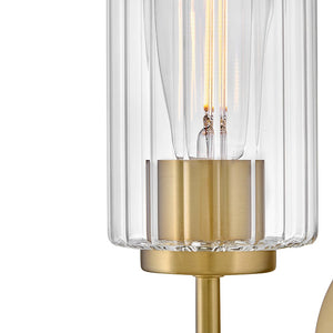 Quara 5" Medium Single Light Sconce, Lacquered Brass