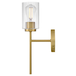 Quara 5" Medium Single Light Sconce, Lacquered Brass