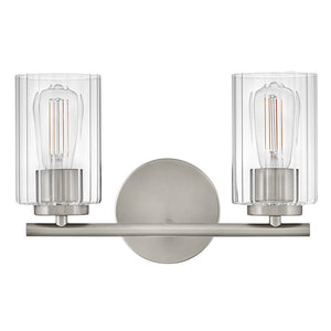 Quara 14" Two Lights Small Vanity, Brushed Nickel