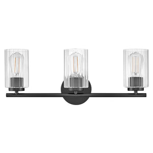 Quara 23" Three Lights Medium Vanity, Black