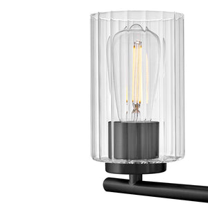 Quara 23" Three Lights Medium Vanity, Black