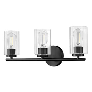 Quara 23" Three Lights Medium Vanity, Black