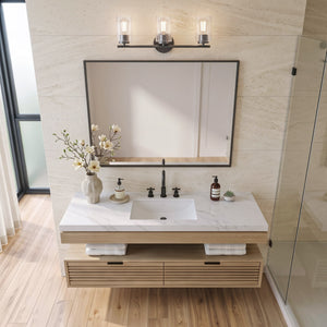 Quara 23" Three Lights Medium Vanity, Black