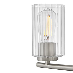 Quara 23" Three Lights Medium Vanity, Brushed Nickel