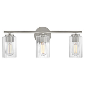 Quara 23" Three Lights Medium Vanity, Brushed Nickel