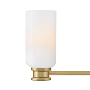 Haette 24" Three Lights Medium Vanity, Lacquered Brass / Cased Opal Glass