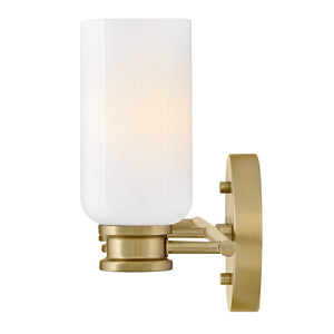 Haette 24" Three Lights Medium Vanity, Lacquered Brass / Cased Opal Glass