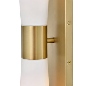 Faor 5" Two Lights Large Sconce, Lacquered Brass