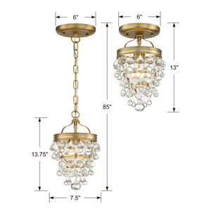 Bauble 7.25'' One Light Semi Flush Mount, Gold - Alternate Product Image 1.jpg