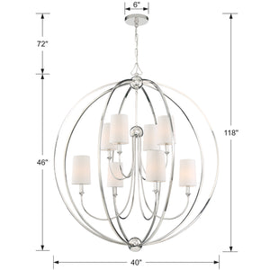 Sylvain 40'' Eight Light Chandelier, Polished Nickel - Alternate Product Image 2.jpg