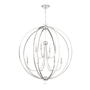 Sylvain 40'' Eight Light Chandelier, Polished Nickel Alt 4.jpg