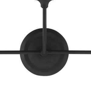 Sylvain 23" Three Lights Bathroom Vanity, Black Forged