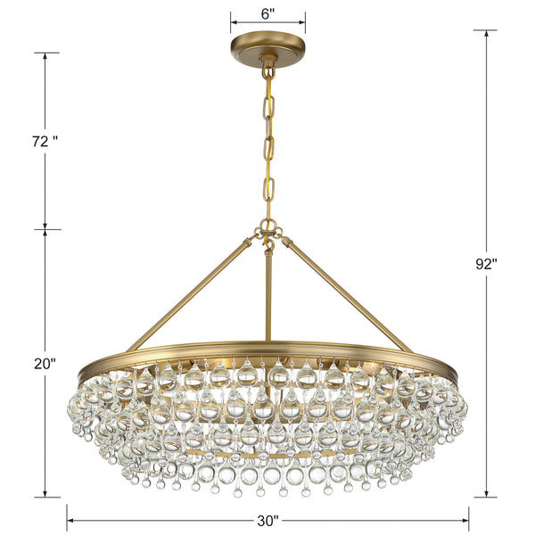 Bauble 30'' Six Light Chandelier, Gold - Alternate Product Image 3.jpg