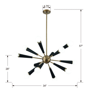 Celestial 34'' 12 Light Chandelier, Aged Brass Alt 4.jpg